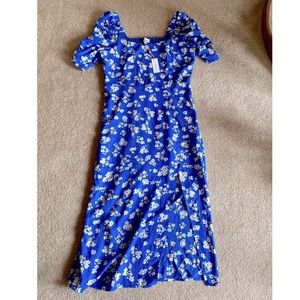 Heartloom, blue floral midi dress